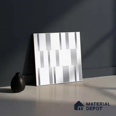 Highlighter Wall Tile TL 07251 B Plana 8012 GLM (Silver) 1 ft x 1 ft Ceramic Matte Finish - 9 mm | Suitable For Kitchen & Bathroom | 2 mm Spacer is Mandatory
